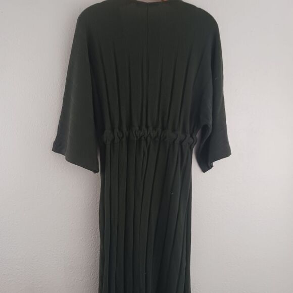 Lush Rib Duster Cardigan Green Tie Sweater size S - Picture 4 of 6